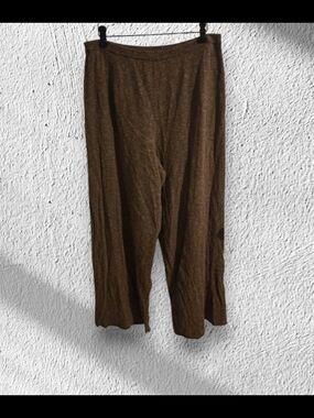 Free People Wide Leg Cotton Linen Casual Summer Beach Pants Large